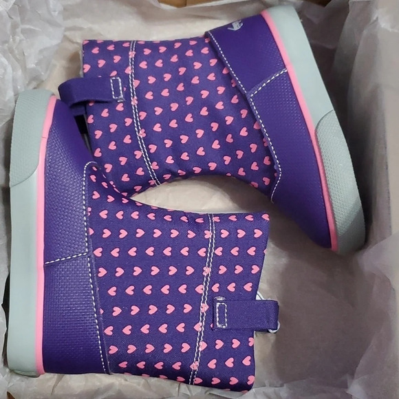 See Kai Run Basics Girl Ripley Hearts  Pull On Boots 5 - Picture 5 of 12